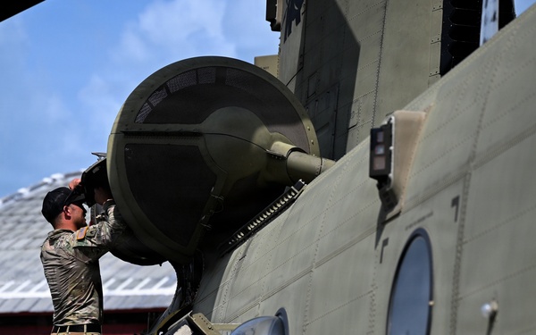 Joint Task Force-Bravo Chinook helicopters arrive for PANAMAX-A