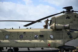 Joint Task Force-Bravo Chinook helicopters arrive for PANAMAX-A