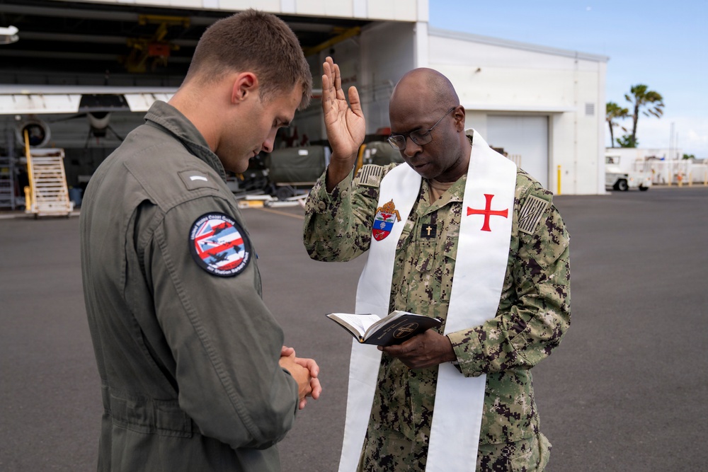 Chaplains and Chaplain Candidates Tour Coast Guard Air Station Barber's Point