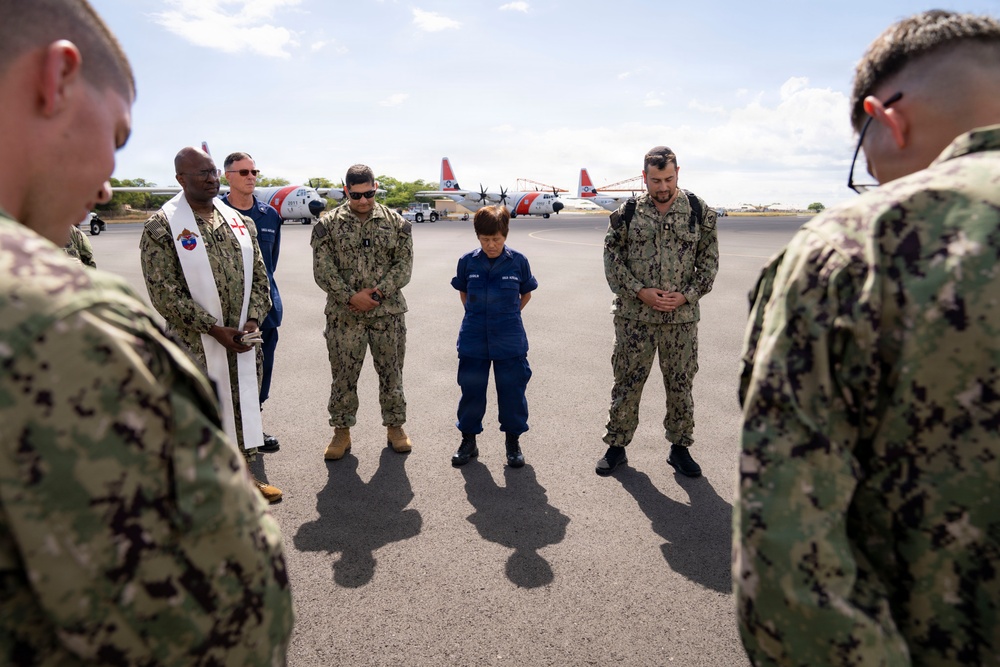 Chaplains and Chaplain Candidates Tour Coast Guard Air Station Barber's Point