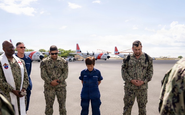 Chaplains and Chaplain Candidates Tour Coast Guard Air Station Barber's Point
