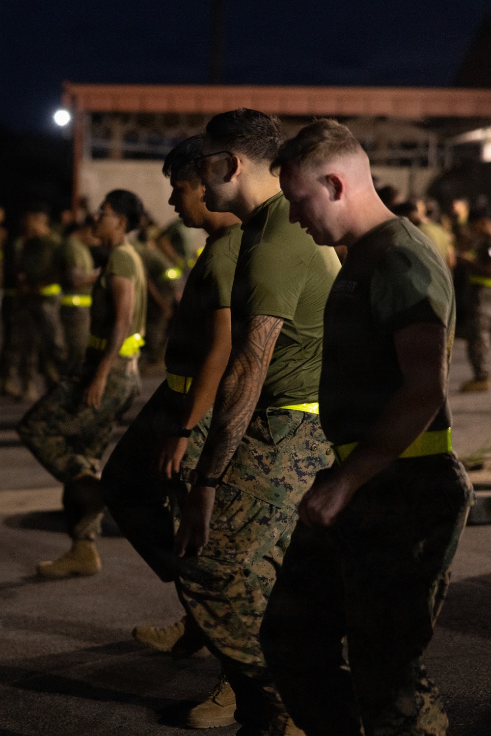 Marines with Alpha Co. and Corporals Course 4-26 Participate in Medal of Honor Trail Run