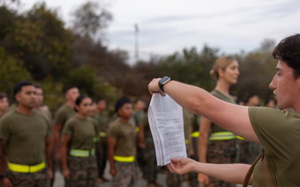 Marines with Alpha Co. and Corporals Course 4-26 Participate in Medal of Honor Trail Run