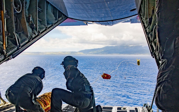 U.S. Coast Guard conducts an air/sea rescue event at Barbers Point, Hawaii