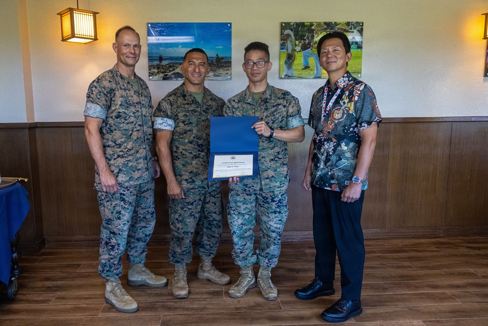 Consul General Andrew Ou recognizes MACG-18 Marines
