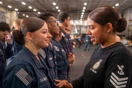 USS Theodore Roosevelt conducts a frocking ceremony during RIMPAC 2026