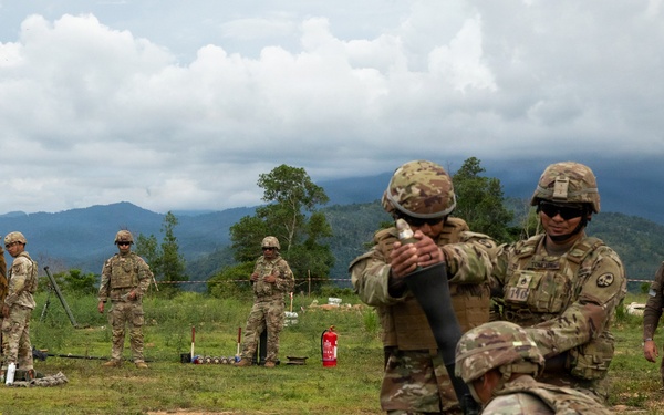 Keris Strike 26: Guam Army National Guard and Malaysian Army Mortar Live Fire