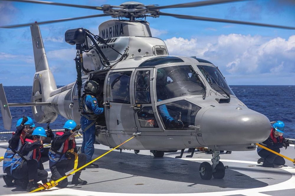 Philippine Coast Guard and Mexican Navy strengthen interoperability through helicopter operations during RIMPAC 2026