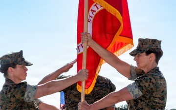 Marine Corps Detachment bids farewell to Mestemacher, welcomes Grissett during ceremony