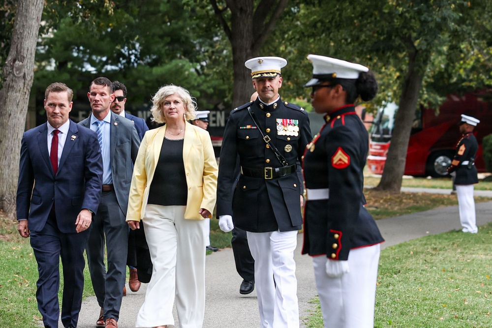SES VanLanen hosts the U.S. Ambassador to the United Nations at a Sunset Parade