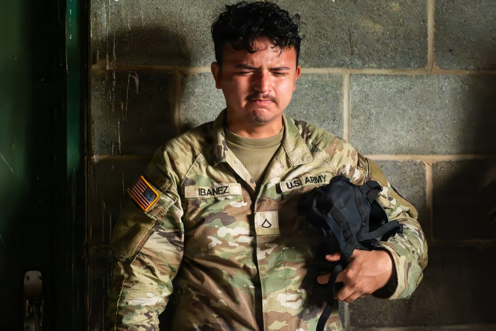 222nd Chemical Company conducts confidence chamber training