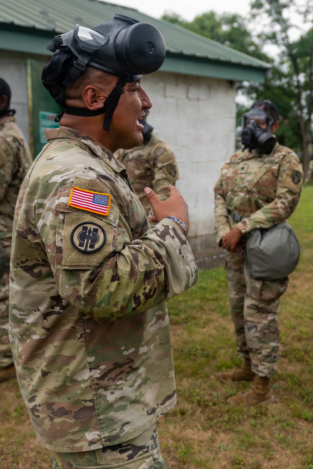222nd Chemical Company conducts confidence chamber training