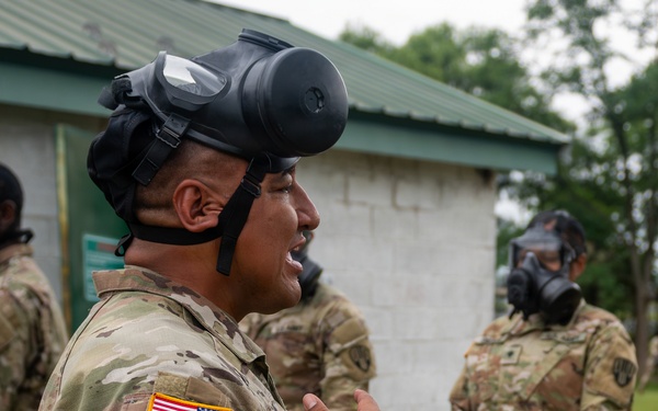 222nd Chemical Company conducts confidence chamber training