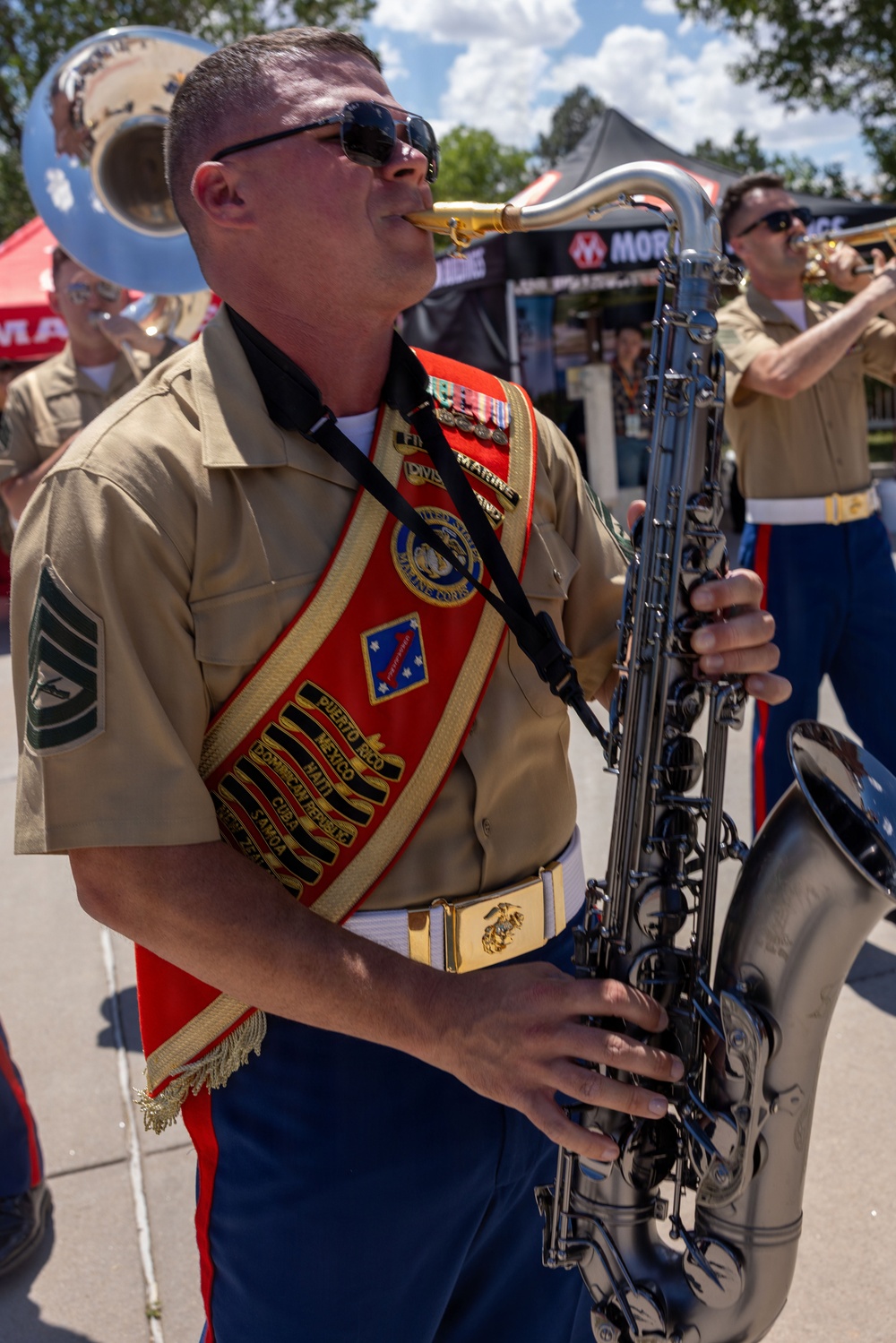 1st MARDIV Brass Band Performs at Cheyenne Frontier Days