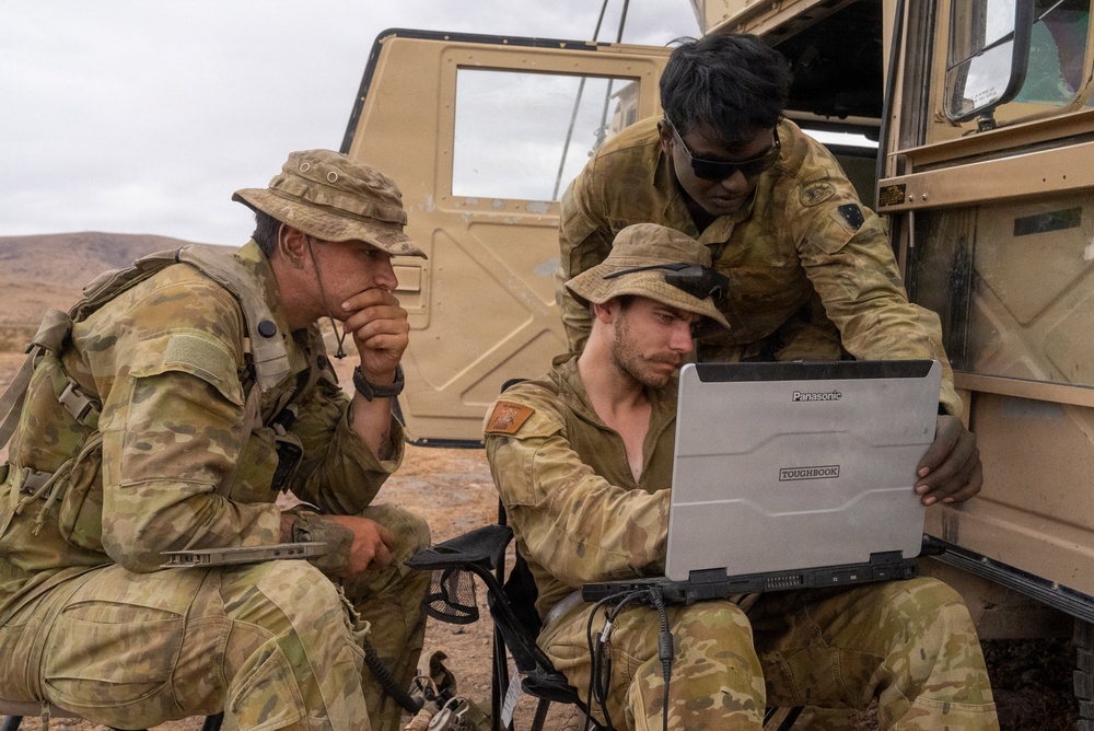 Battlegroup ANZAC soldiers train with a Small Uncrewed Aircraft System during PC-C6