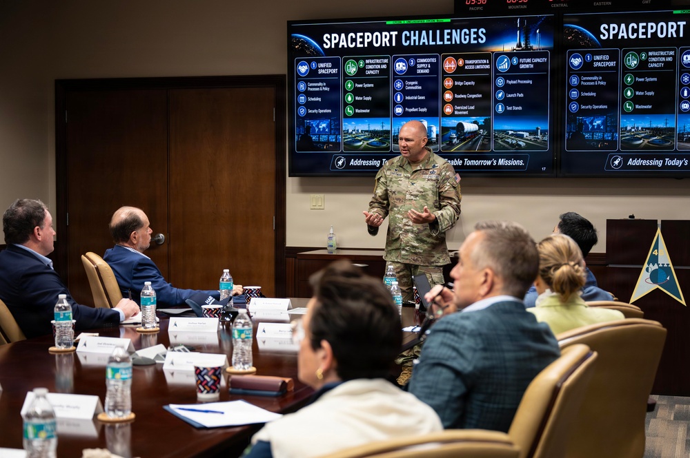 Council on Foreign Relations visits Cape Canaveral SFS to discuss plans for the future of launch