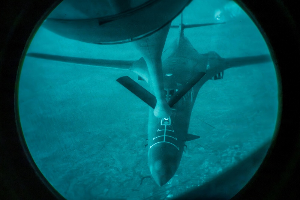 Night/day: B-1 comes out to play