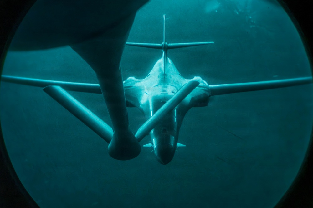 Night/day: B-1 comes out to play