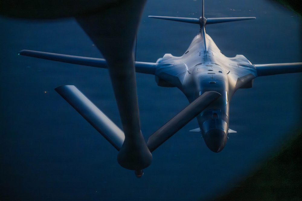 Night/day: B-1 comes out to play