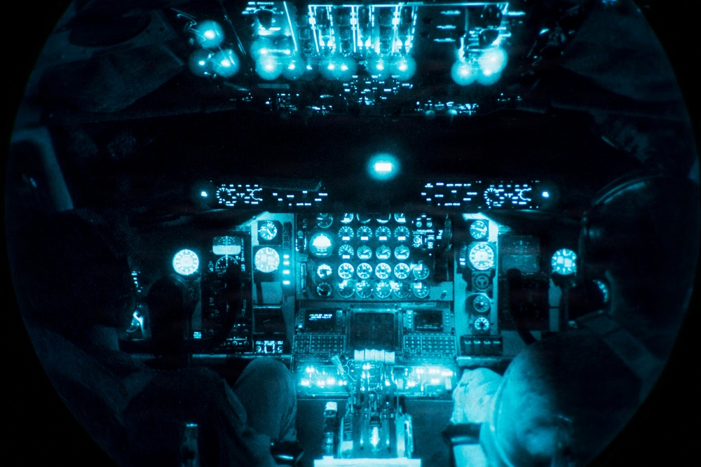 Night/day: B-1 comes out to play