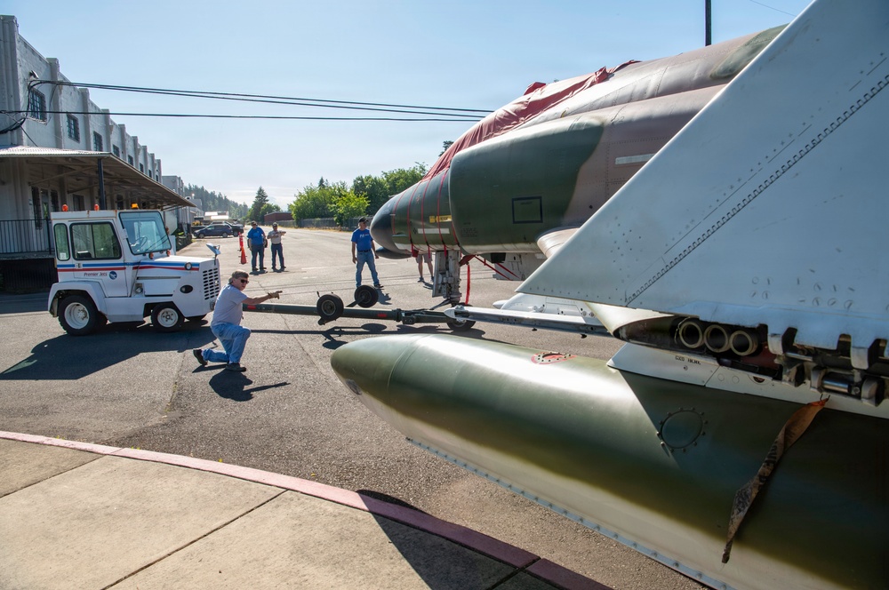 Oregon Military Museum installation of U.S. Air Force F-4 Phantom II