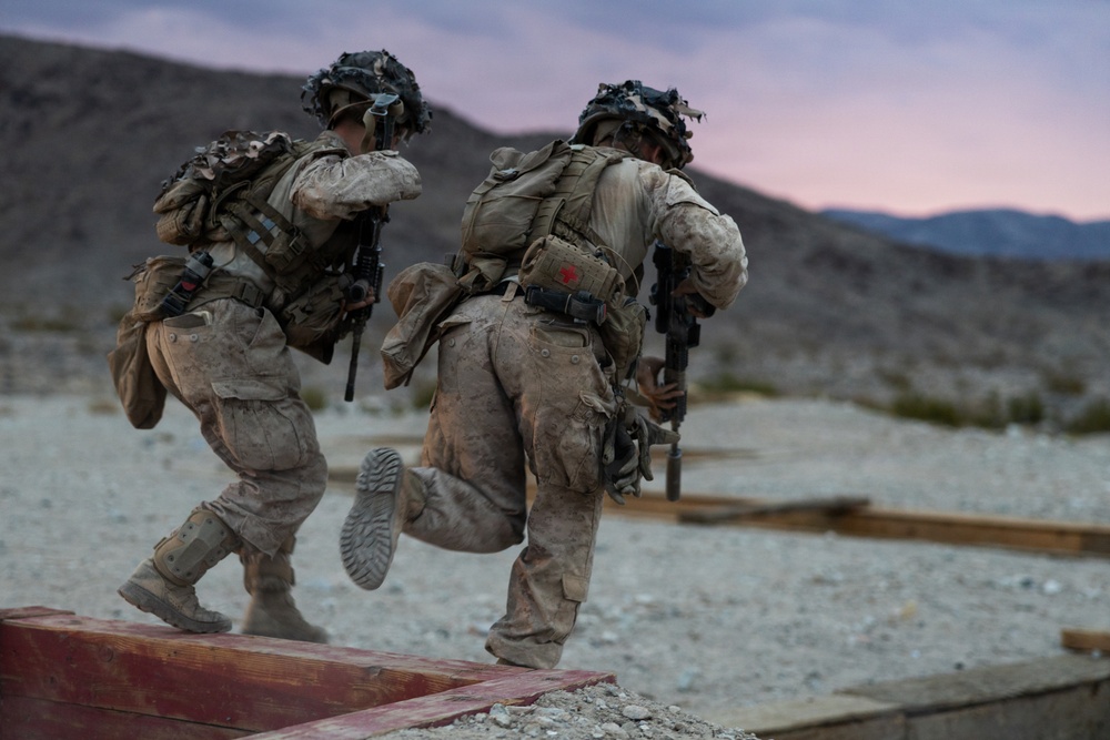 U.S. Marines Conduct Platoon Attacks at Range 410A during ITX 4-26