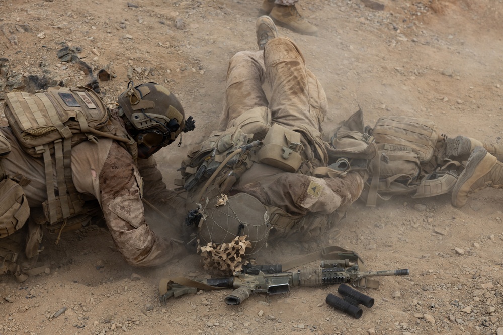 U.S. Marines Conduct Platoon Attacks at Range 410A during ITX 4-26