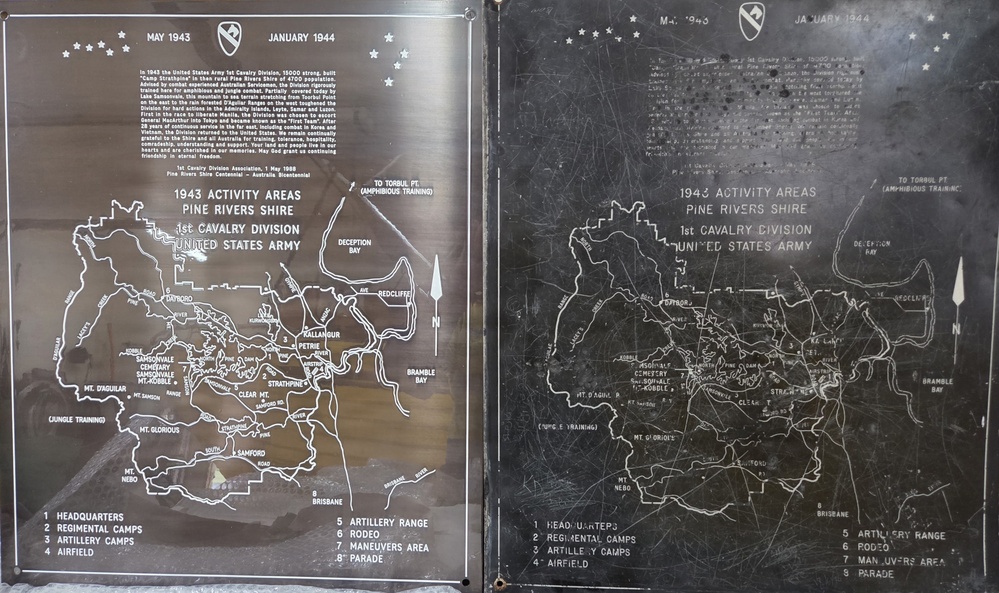 Restored 1st Cavalry Division memorial plaque rededicated in Australia, preserving Pacific War legacy