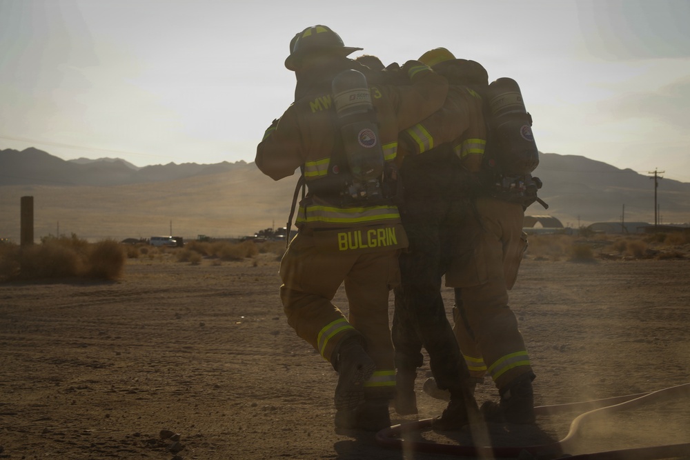 Expeditionary firefighting and rescue Marines conduct drills to maintain readiness in support of SLTE 4-26