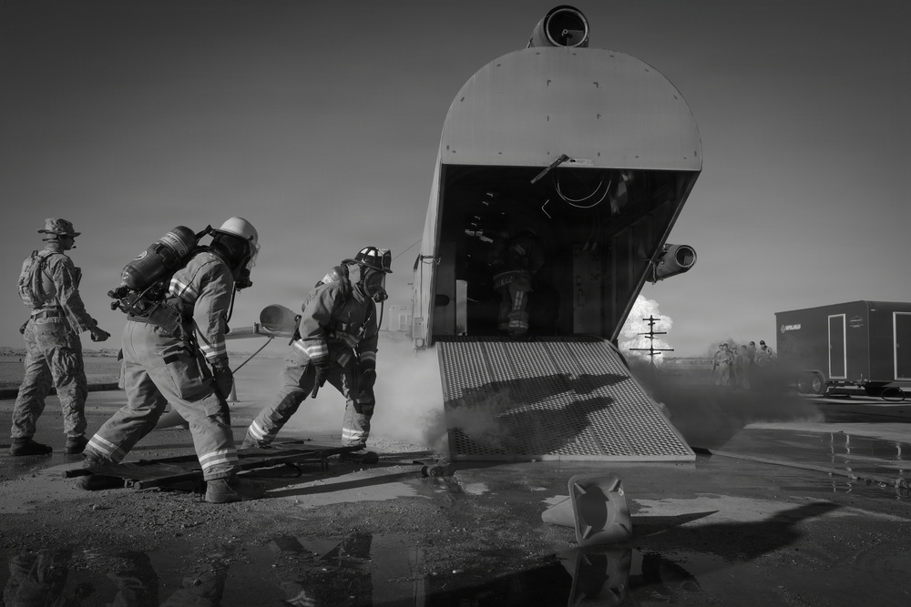 Expeditionary firefighting and rescue Marines conduct drills to maintain readiness in support of SLTE 4-26