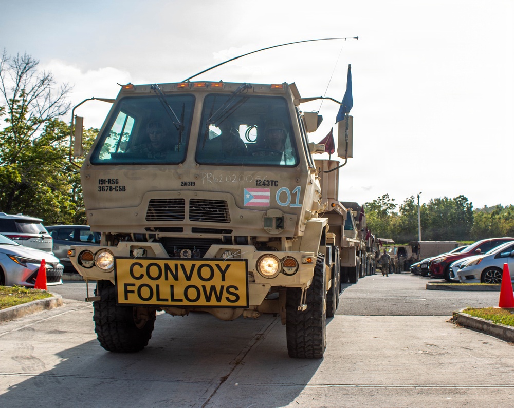 1243rd Transportation Company Conducts Convoy Operations
