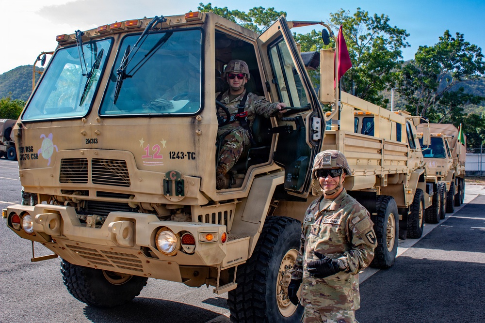 1243rd Transportation Company Conducts Convoy Operations