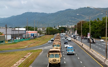 1243rd Transportation Company Conducts Highway Convoy Operations
