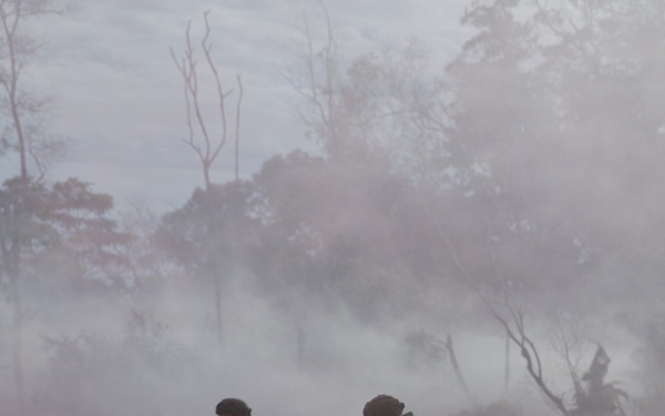 U.S. Army and Malaysian forces join together for a simulated tactical engagement during Keris Strike 26