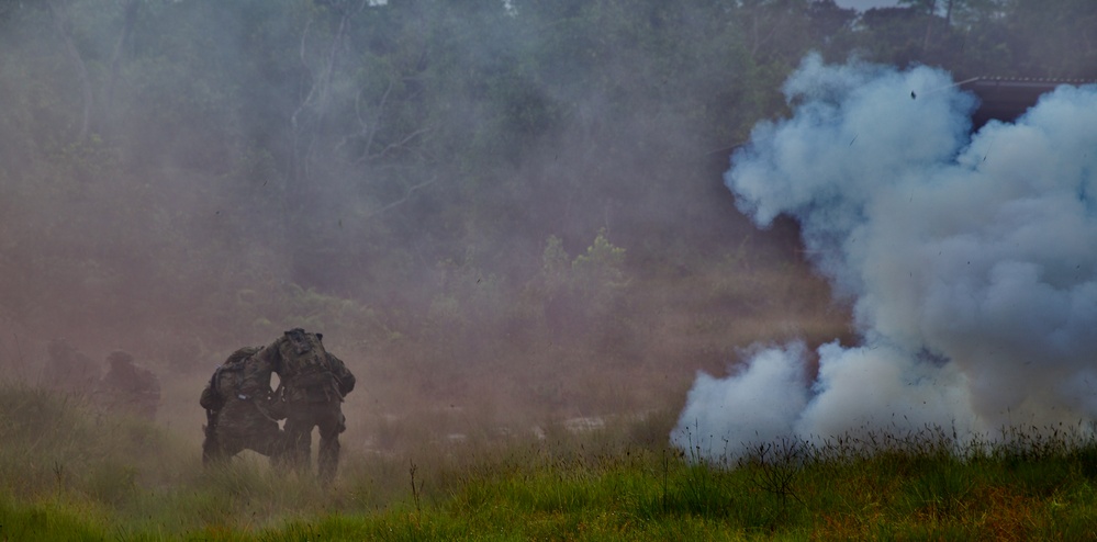 U.S. Army and Malaysian forces join together for a simulated tactical engagement during Keris Strike 26