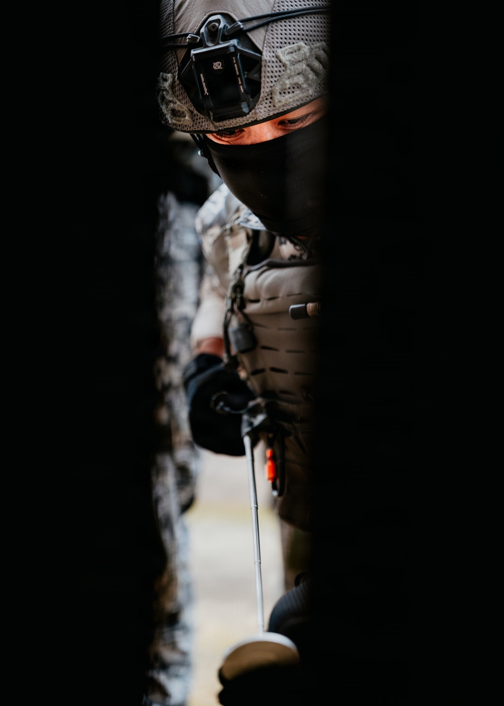 Multinational EOD technicians participate in an IED response drill