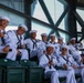 U.S. Navy Sailors attend a Seattle Mariners baseball game during Seattle Fleet Week