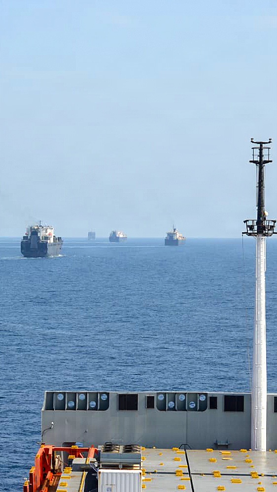 Maritime Pre-Positioning Ship Squadron 3 Ships Conduct Group Sail