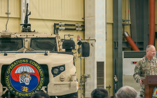 A job well done is never finished: Valas takes command of U.S.-ROK combined SOF mission