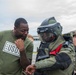 Atlanta Falcon members visit MCAS Iwakuni during a Salute the Troops tour hosted by the USO