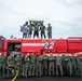 Atlanta Falcon members visit MCAS Iwakuni during a Salute the Troops tour hosted by the USO
