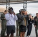 Atlanta Falcon members visit MCAS Iwakuni during a Salute the Troops tour hosted by the USO