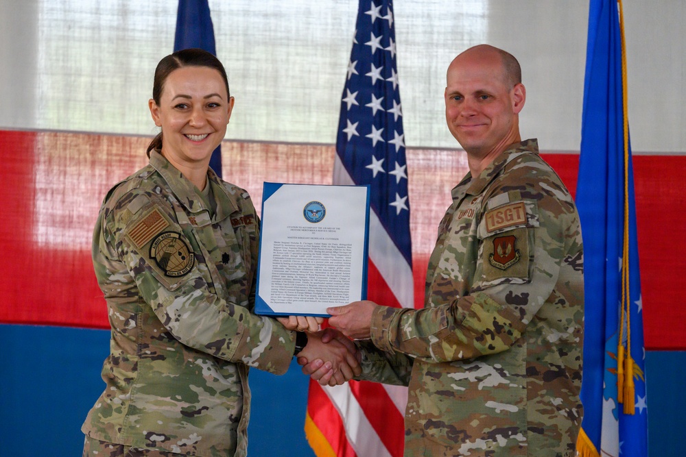 424th ABS Retirement Ceremony of 1st Sgt. Clevinger