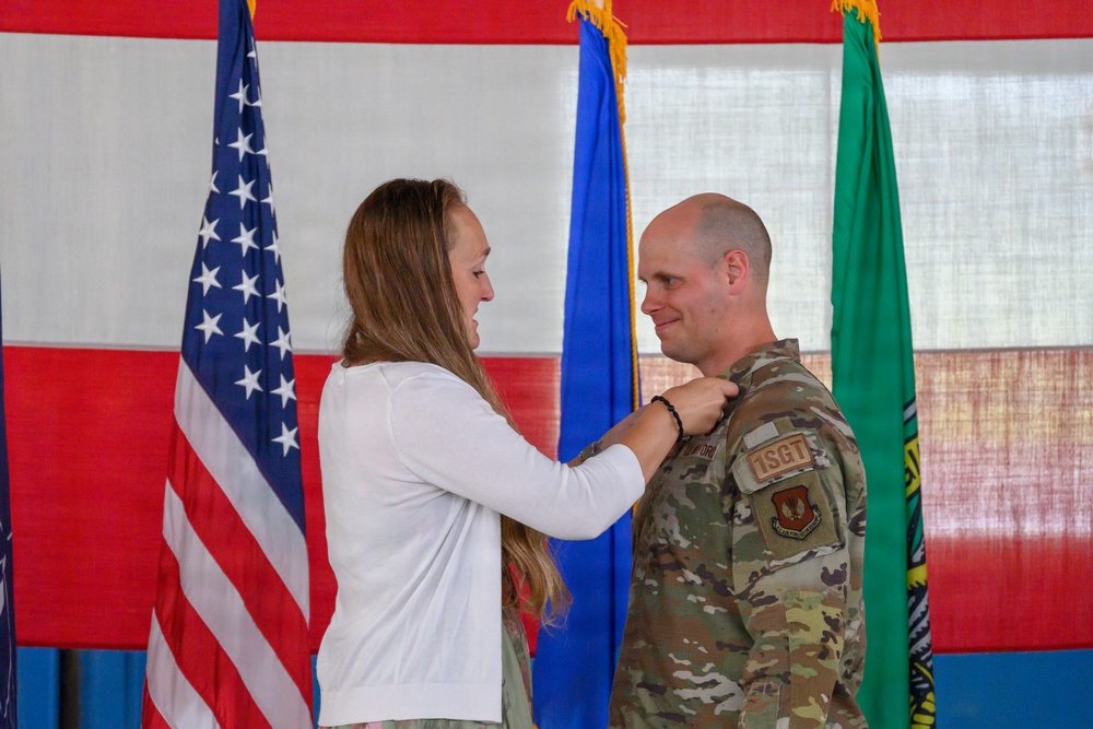 424th ABS Retirement Ceremony of 1st Sgt. Clevinger