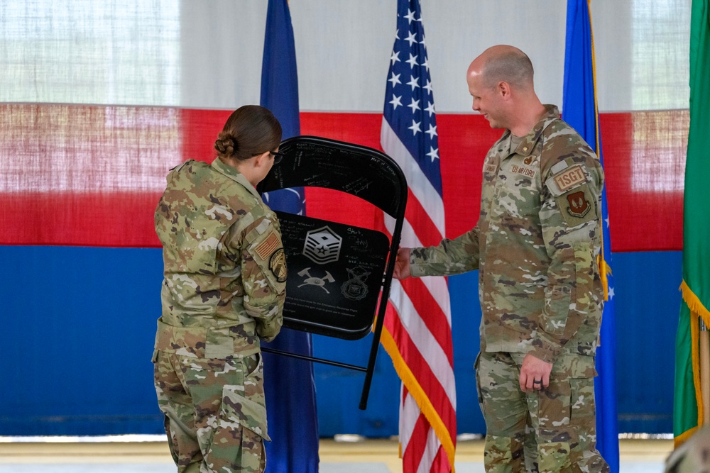 424th ABS Retirement Ceremony of 1st Sgt. Clevinger