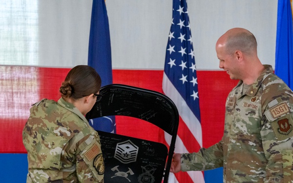 424th ABS Retirement Ceremony of 1st Sgt. Clevinger