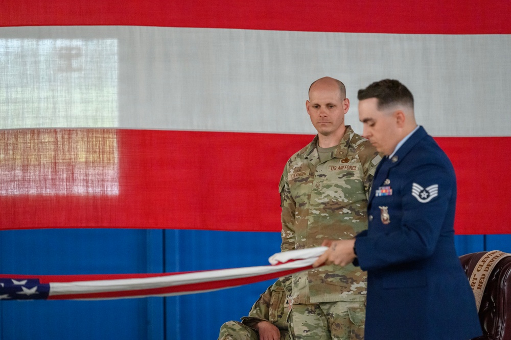 424th ABS Retirement Ceremony of 1st Sgt. Clevinger