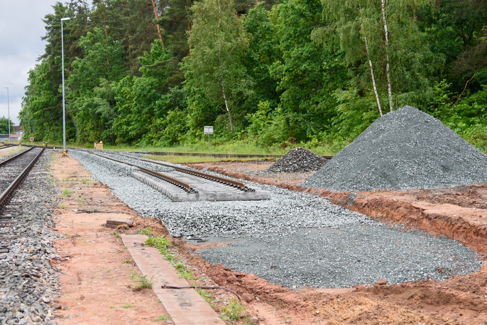 tracks and railheads repair project in Grafenwoehr
