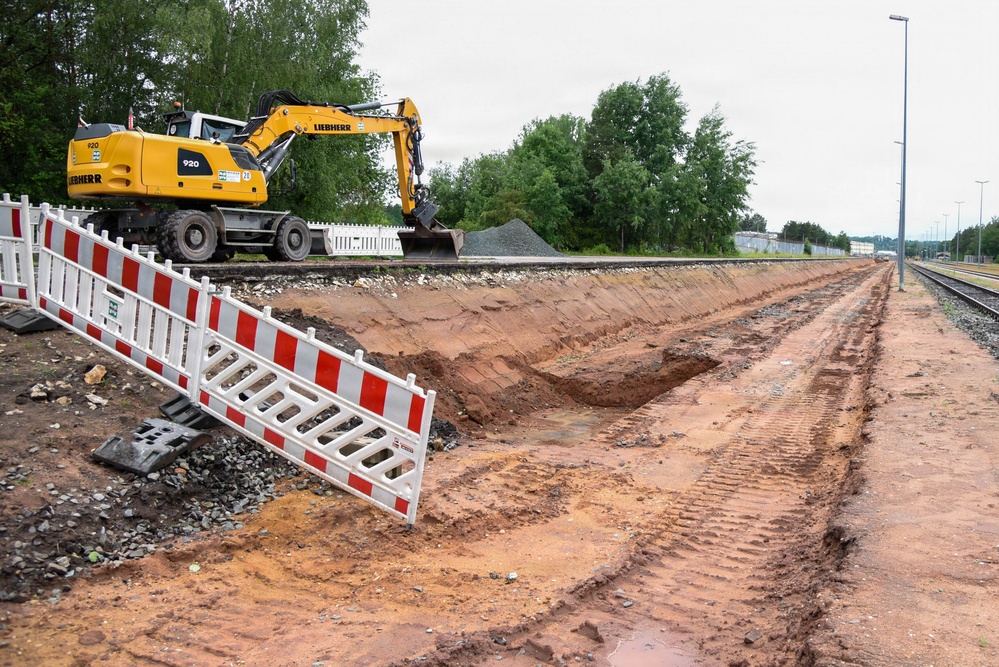 tracks and railheads repair project in Grafenwoehr