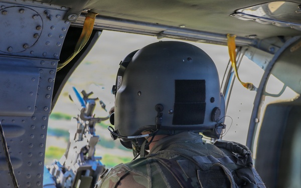 1st Infantry Division Soldiers conduct aerial gunnery qualification